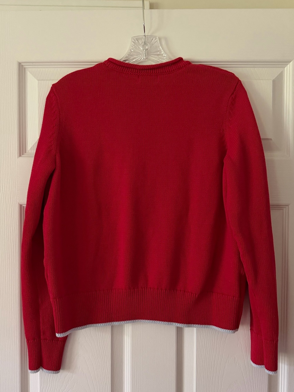 Vineyard Vines Red Crewneck Sweater with White Lobster Motif - Picture 3 of 6